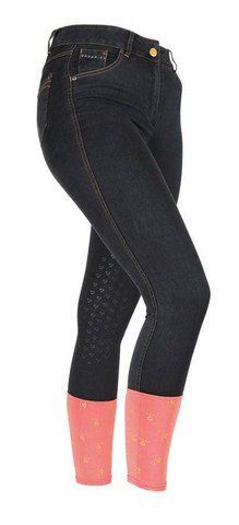 Бриджі Aubrion Putney Denim Shires з колінною силіконовою леєю для верхової їзди 8184 фото