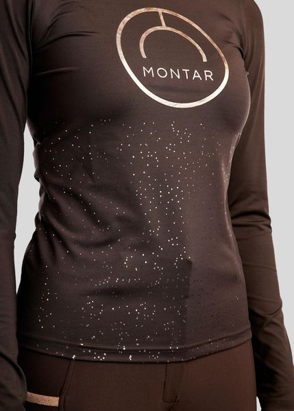 MoNille &mdash; лонгслів із принтом кольору &laquo;рожеве золото&raquo;, Montar BSL2532 фото